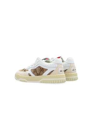 sneakers in pelle bianco GUCCI KIDS | 793956AADOW9555